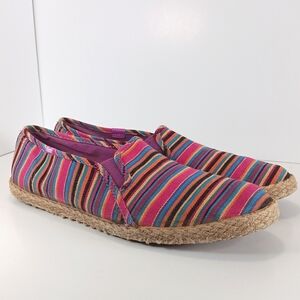 Keds Slip-On Shoes Loafers Flats Slides Espadrille Rainbow Women's Size 10